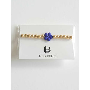 Lilly-Belle // armband kids blauwe bloem