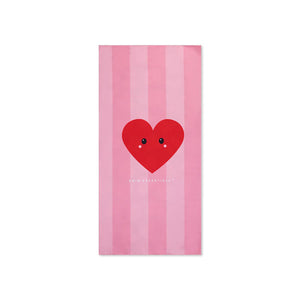 Hearts | Rode Microvezel Handdoek 135 x 65 cm - The Essentials