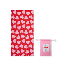 Afbeelding in Gallery-weergave laden, Hearts | Rode Microvezel Handdoek 135 x 65 cm - The Essentials