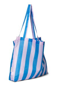 studio noos // powderblue striped grocery bag