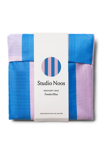 studio noos // powderblue striped grocery bag