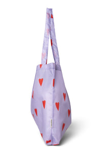 studio noos // lilac hearts grocery bag
