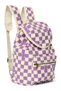 studio noos // violet checkerboard mini rugtas