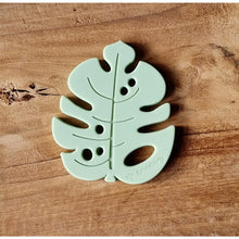 Afbeelding in Gallery-weergave laden, Rammelaartje / Bijtring monstera - zachtgroen