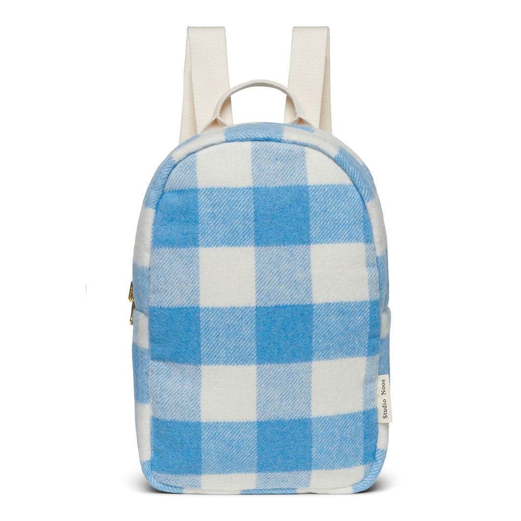 studio noos // mini blue checked backpack